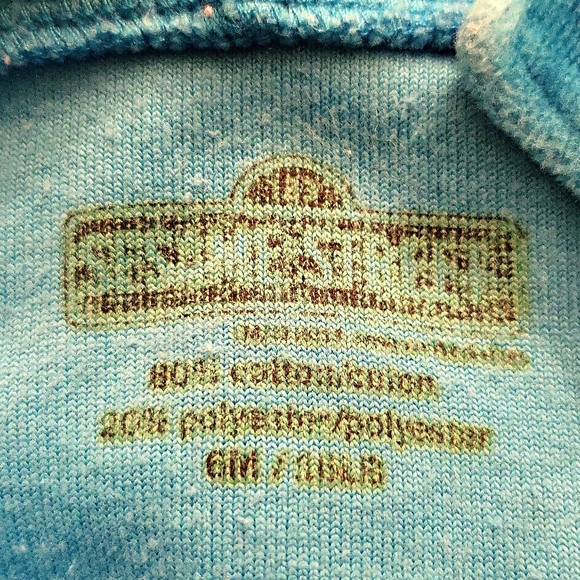 Sesame Street Cookie Monster blue velour hooded footie/romper - Picture 3 of 5